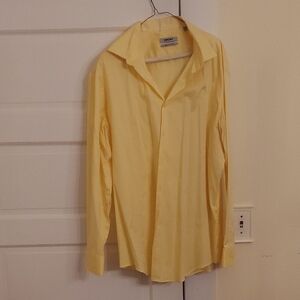 DKNY Men's Soft Yellow Dress Shirt